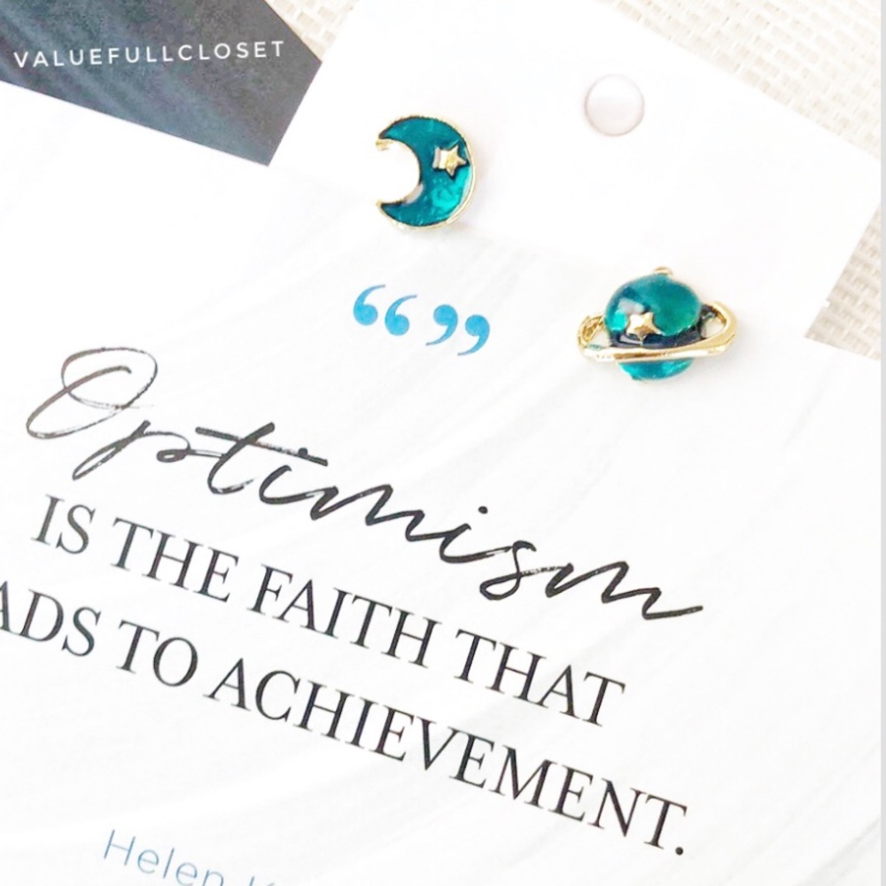 Moon & earth studs